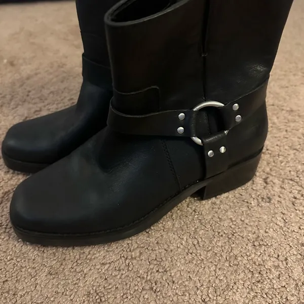 Sole Society Black Leather Moto Boots 7.5 - Image 3