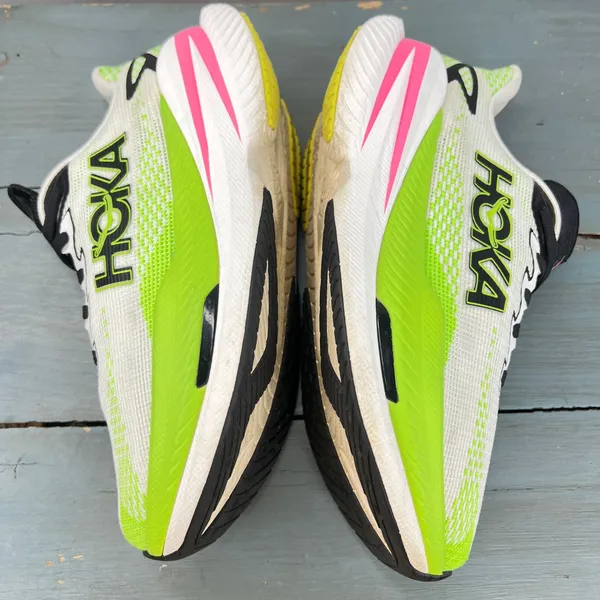 Hoka Mach X 3 Womens Running Shoes Lime Green White Pink 1168721 WNL US 8B - Image 9