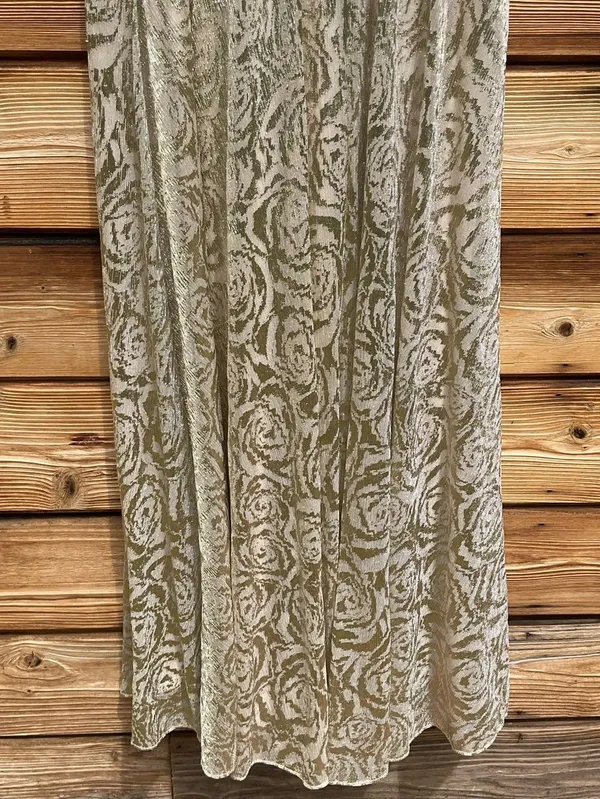 NWT BETSY AND ADAM "MARIAH" Gold FOIL KNIT ONE SHOULDER DRESS - Image 14