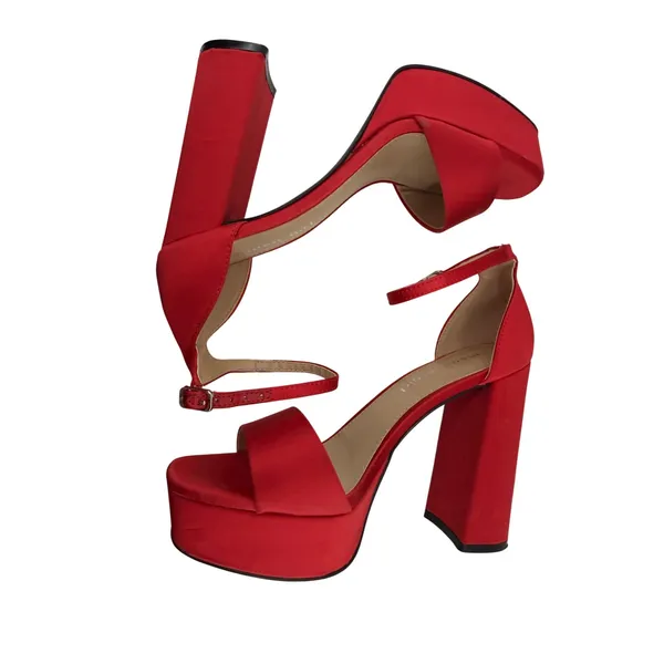 Madden Girl Omega Fashion Heel Red Satin Womens 6 - Image 2