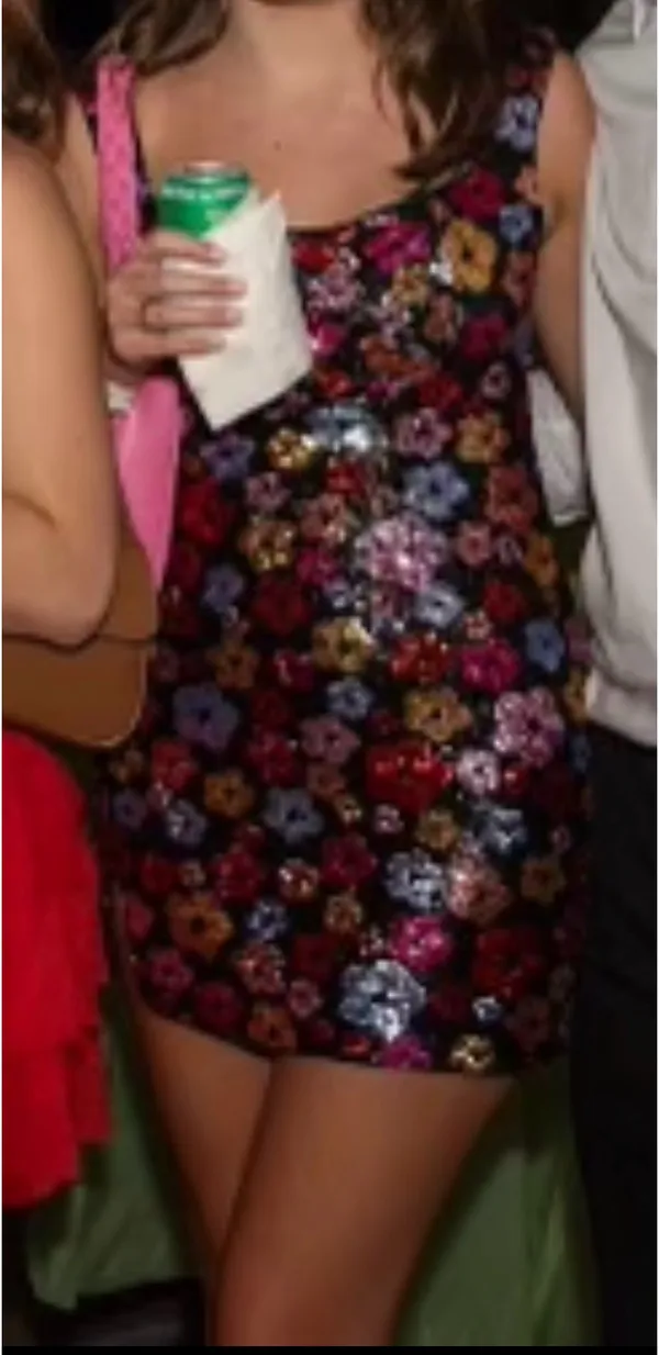 Sequin Floral Mini Dress Multiple - Image 4