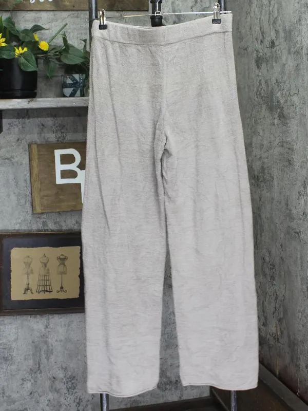 Barefoot Dreams Ultra Lite Rolled Edge Ankle Pants Beach Rock Brown S Tall - Image 2