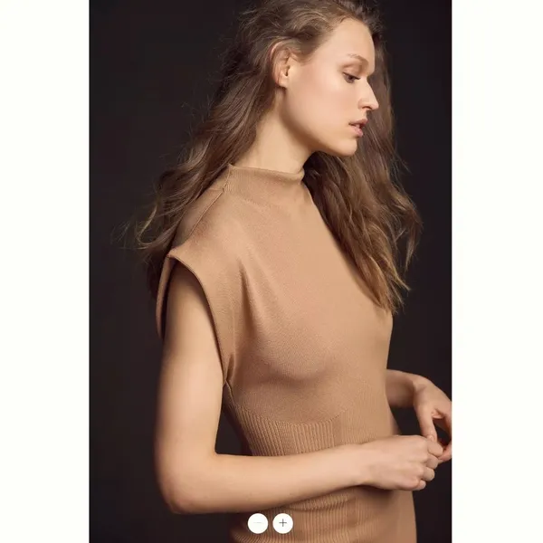 Anthropologie Mock-Neck Cap-Sleeve Mini Dress - Image 2