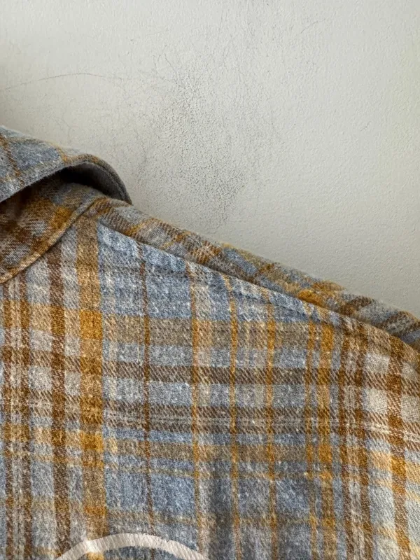 Altar’d State Plaid Crop Button Down Smiley‎ Face Top - Image 4