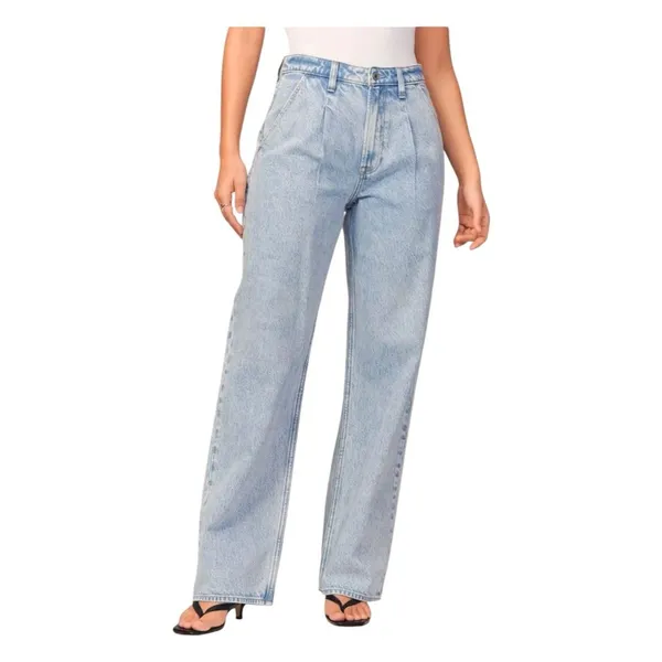 Abercrombie Fitch High Rise Loose Jeans Light Wash Size 30/10 Denim - Image 8
