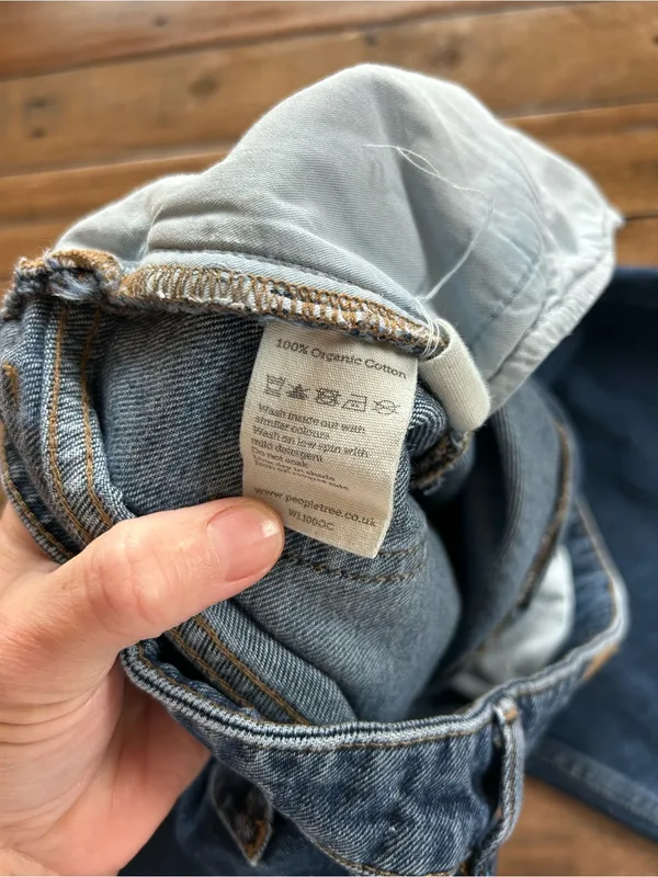 People Tree Barrel Enora Dark Wash High Rise Jeans 6 - Image 9