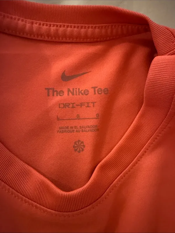 Nike Women's Coral Short Sleeve Tee with White Swoosh - Image 3