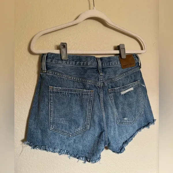 Denim Forum Aritzia the‎ ex boyfriend shorts sz 28 denim shorts cut off - Image 6