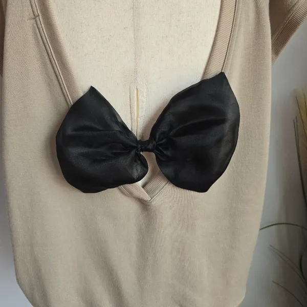 Anthropologie, New, Maeve Tan Bow Back Balletcore Muscle Tee Shirt, Size XL - Image 8