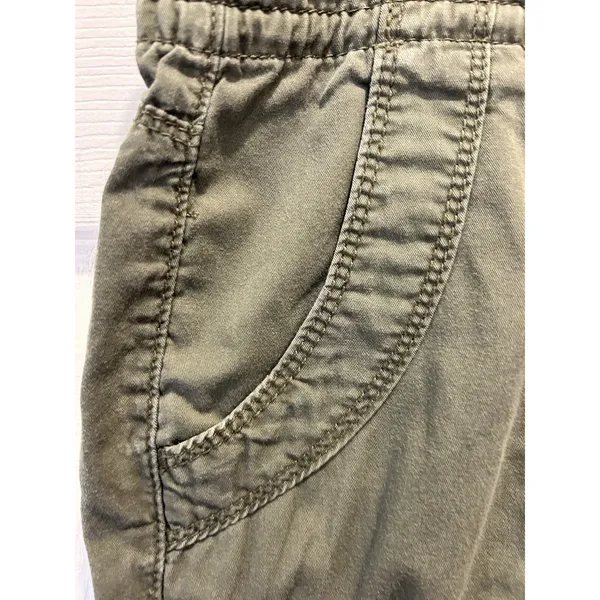 Calvin Klein Jeans Womens‎ Size 6 Olive Green Cargo Shorts Cotton Drawstring Hem - Image 4