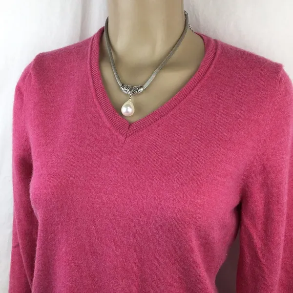 Victor Alfaro 100% Wool Pink Vintage Long Sleeve Sweater L - Image 3