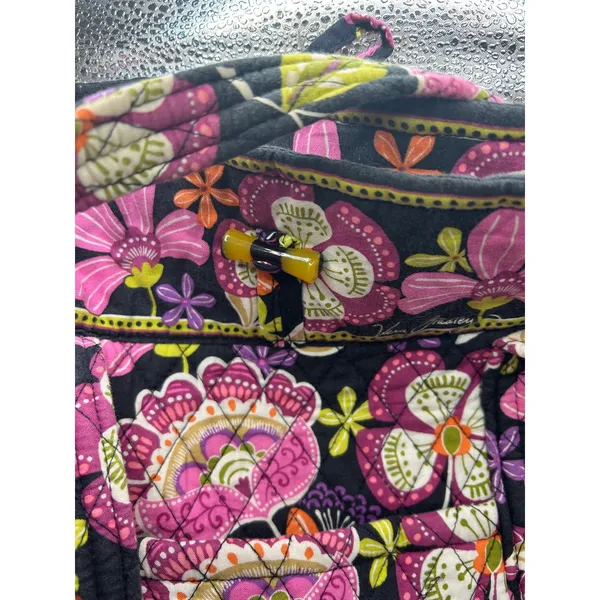 Vera‎ Bradley Plum Crazy Quilted Floral Tote Bag Pink Purple Black Shoulder Bag - Image 4