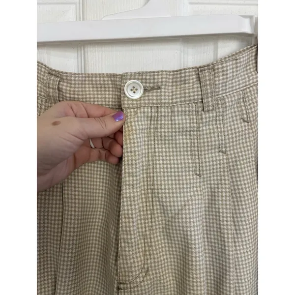American Vintage Vtg 90s Cottage Gingham Print Cotton Midi Skirt Size 12 Granola Earthy Feminine - Image 6