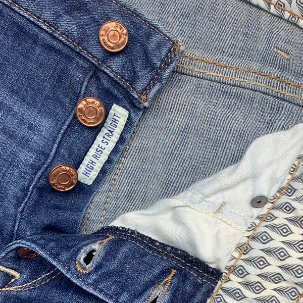 Ariat size 31 short high rise straight Real Denim Jeans Blue Stitching cowgirl r - Image 3
