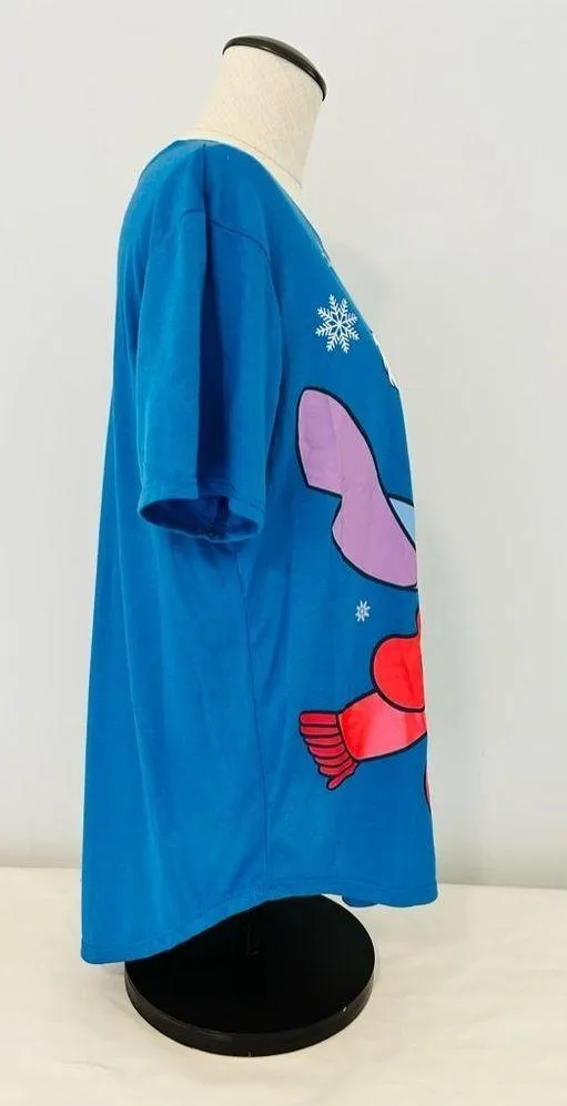 NEW Disney Stitch Blue Christmas T-shirt size 3XL - Image 7