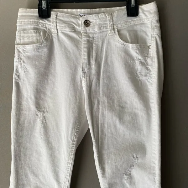 Zara‎ sz 4 white distressed boho jeans - Image 7