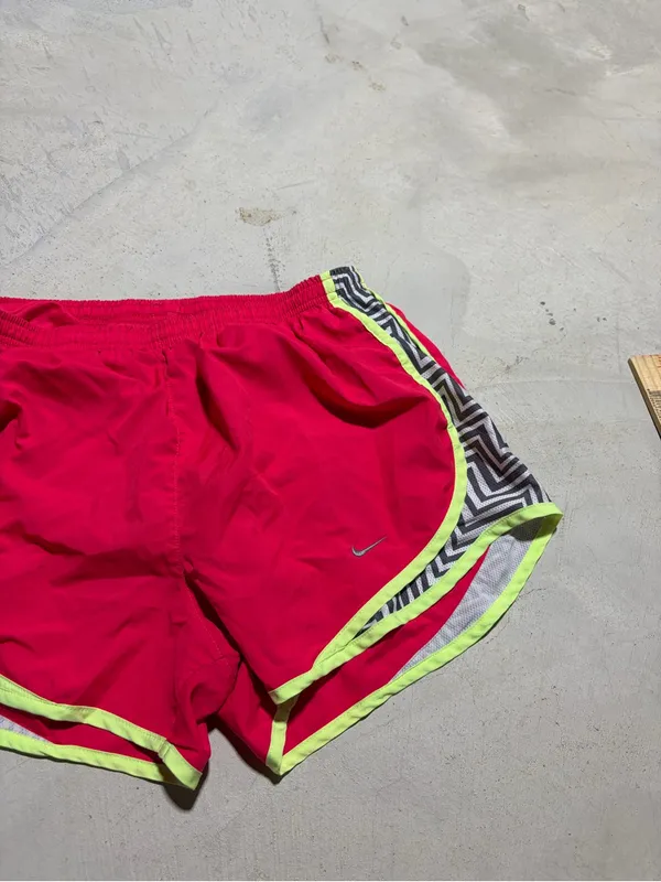 Nike Women’s Hot Pink Running Shorts with Neon Trim large - Image 5