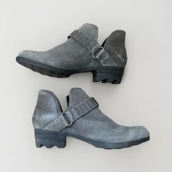 Sorel Leather Lolla II Ankle Boot Womens 7 Waterproof Quarry Grey Studded Bootie - Image 4