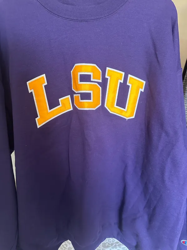 LSU Embroidered Champion Crewneck - Image 2