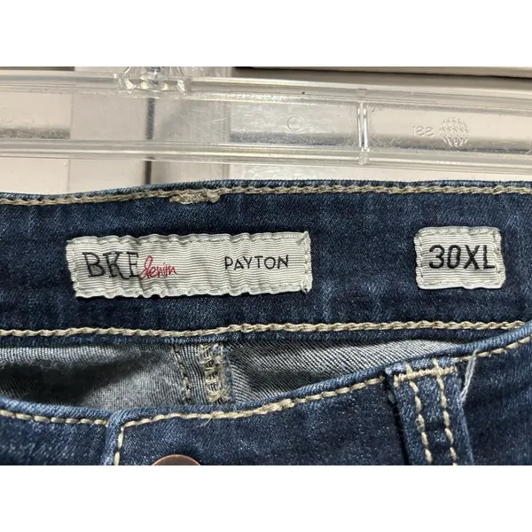 BKE Denim Payton Dark Bootcut Jeans Pockets Embroidered Size‎ 30XL Low Rise - Image 2