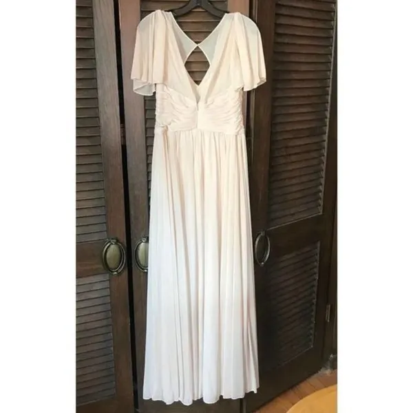 David’s Bridal Flutter Sleeve Bridesmaid Dress - Image 5