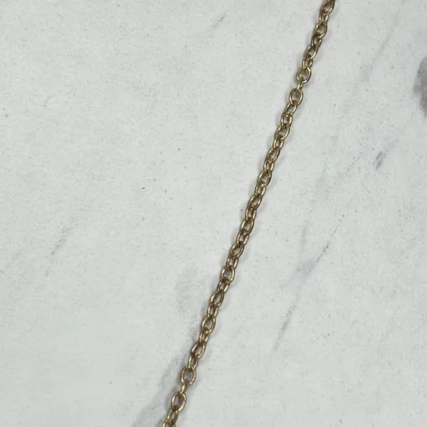 Faux Turquoise Beaded Slab Tassel Pendant Gold Tone Necklace - Image 8