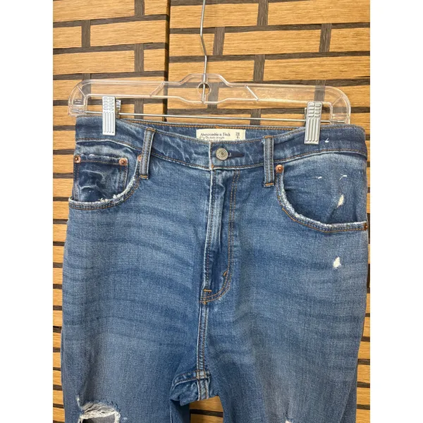 Abercrombie & Fitch The Ankle Straight Ultra High Rise‎ Jeans Size 28/6S - Image 3