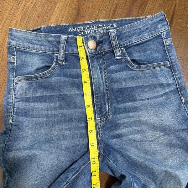 American Eagle Next Level Stretch Hi-Rise Jegging Jeans Size 8 Short Distressed - Image 11