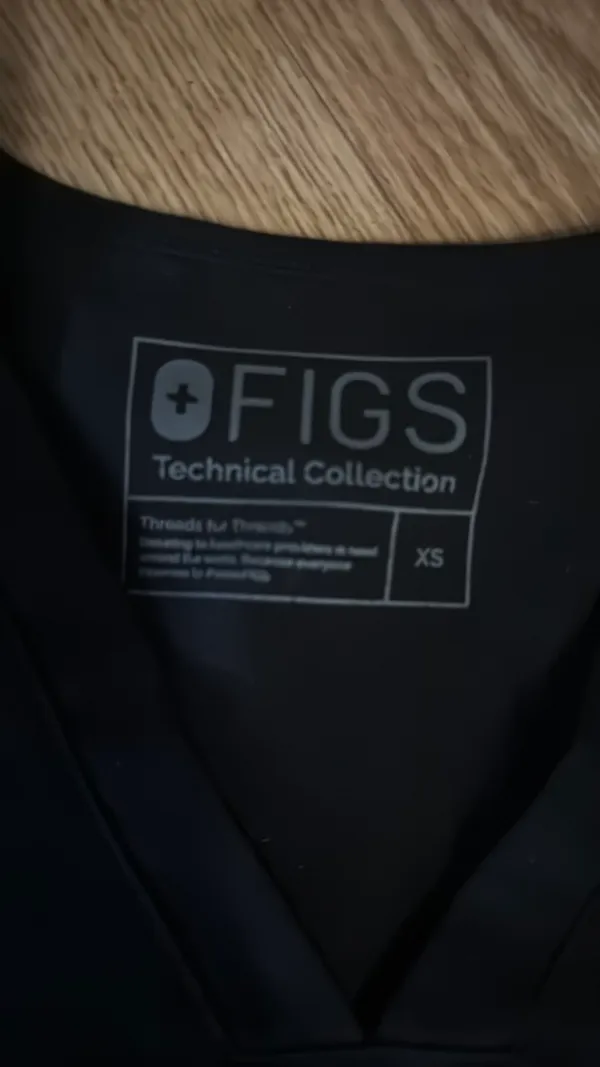 FIGS Scrub Top Technical Collection Black - Image 2