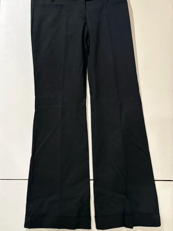 Vintage Y2K Old Navy Low Rise Flared Pants Black Stretch Size 4 - Image 2