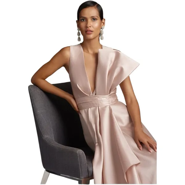 Sachin + Babi Jenna Gown Size 8 in Silver Peony Women’s High Low Dress - Image 2