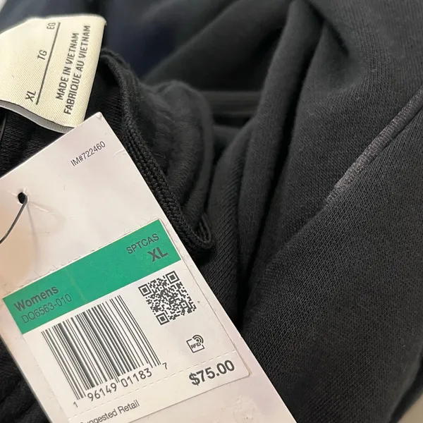 •NWT• NIKE SPORTSWEAR WOMENS BLACK SWEATPANTS • XL with Loose fit - Image 9
