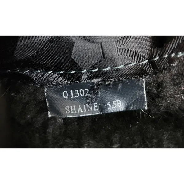 Coach Shaine Boots 5.5 Womens Black Leather Lace Up Round Toe Signature Logo - Image 8