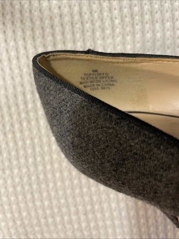 Nine West Gray Pointed-Toe Pumps with Crystal Accent - Image 6