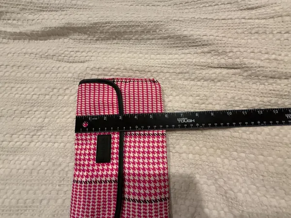 Lauren Ralph Lauren Pink and White Houndstooth Small Pouch/Clutch - Image 5