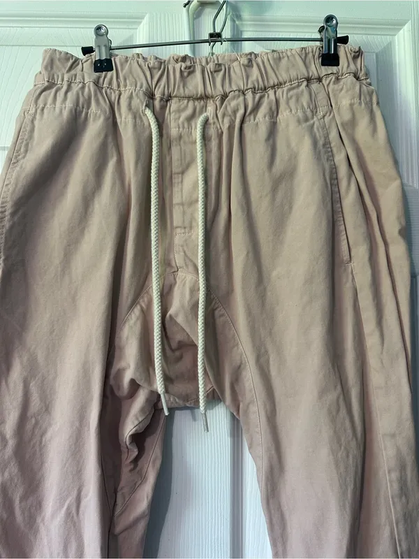 Bassike Pale Pink Drop Crotch Pants. $360 Size undefined - Image 5