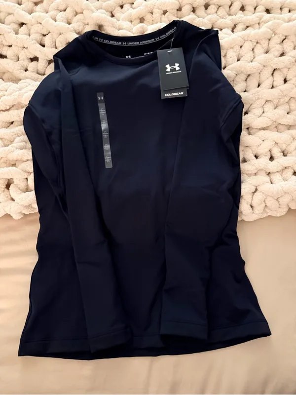 NWT Under Armour ColdGear Women's Long-Sleeve Training Tee — Charcoal Black - Image 10
