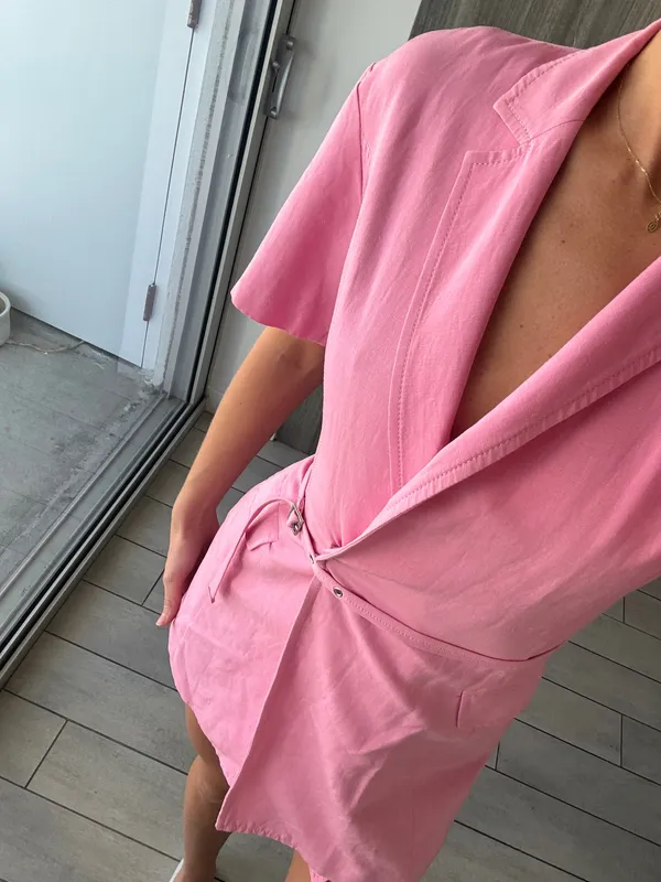 Zara Pink Blazer Dress - Image 6