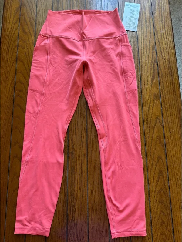 Lululemon Align Pockets High Rise 25” Pale Raspberry Double Lined Size 8 NWT - Image 3