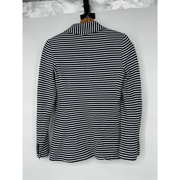Lauren Ralph Lauren Blazer Women S Navy Stripe Nautical Coastal Preppy Old Money - Image 3