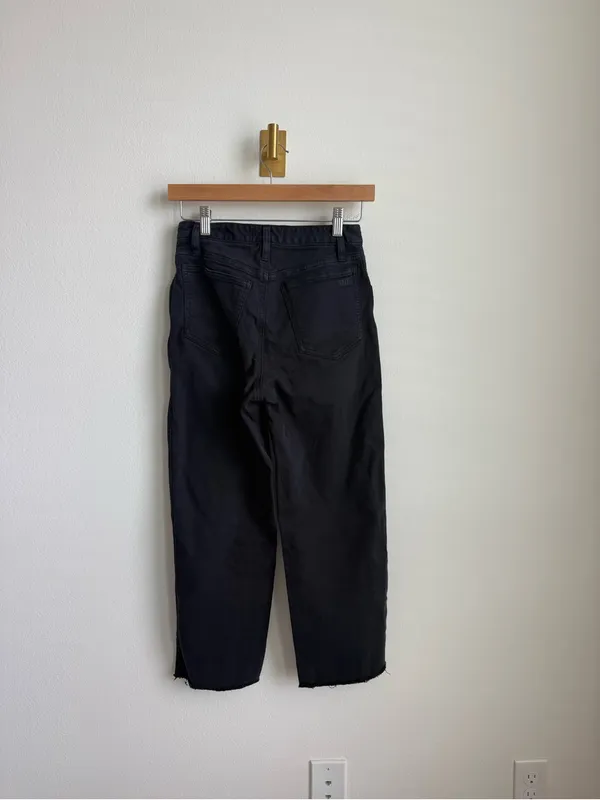 Aritzia TNA 90s Camden Pant Black Cotton Twill Straight Leg Size 2 - Image 5