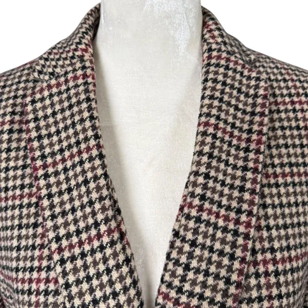 Charter Club long sleeve collared button down fully lined houndstooth blazer 4 - Image 5