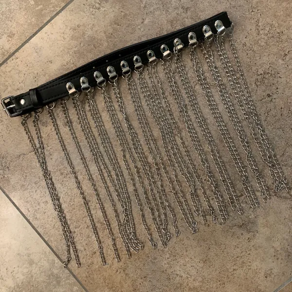Boutique TEMPTATION - Chain Fringe Belt Skirt - Image 2