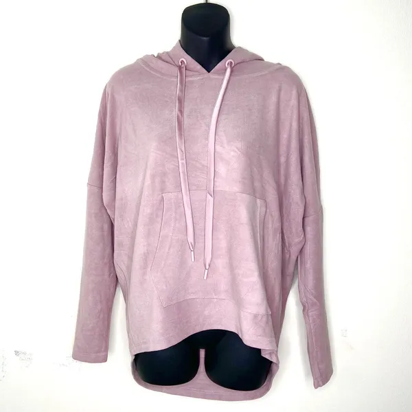 TAHARI Sweatshirt Hoodie Size L NEW Rose‎ Pink Purple $98 Pullover Soft Sweater - Image 2
