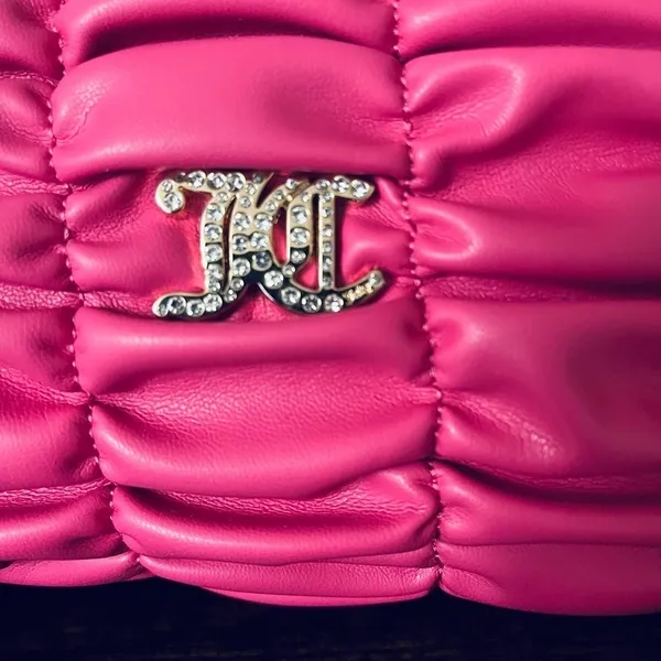 Juicy Couture Pink Flash Ruched Barrel Shoulder Bag Chain Strap NWT - Image 7