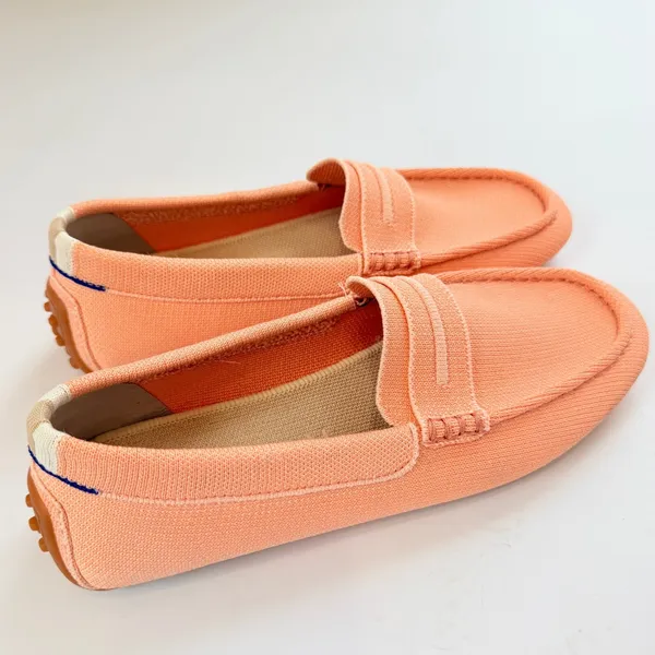 Rothy's The Daily Driver Coral Orange Knit Loafers Shoes Women's Size 7 - Image 5