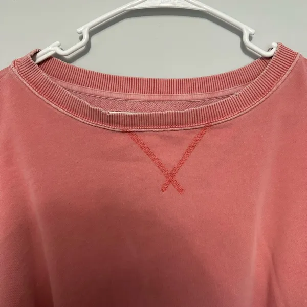 American Eagle Slouchy Coral Pink Oversized Crewneck Sweatshirt - Image 4