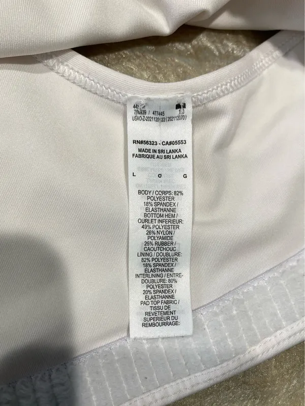Nike Women's Swoosh Medium Support No Padded White Sports Bra Size L - Image 9