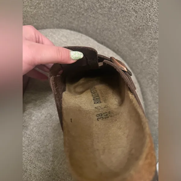 Birkenstock Dark Brown Boston Oiled Leather Clogs - size 38 - Image 6