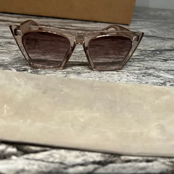 Stylish Transparent Sunglasses Brown - Image 9